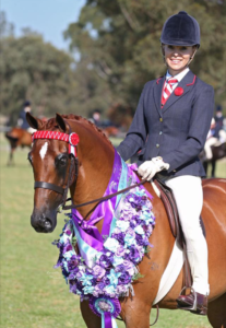 A woman is riding a horse in a field.