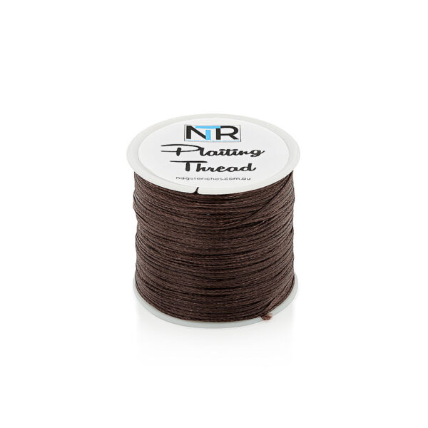 A spool of NTR Plaiting Thread on a white background.