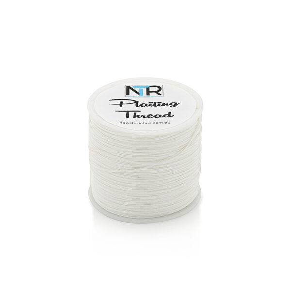 A spool of NTR Plaiting Thread on a white background.