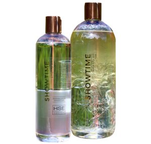 Two bottles of HSE Showtime Amplify Oil next to each other at the HSE Showtime.