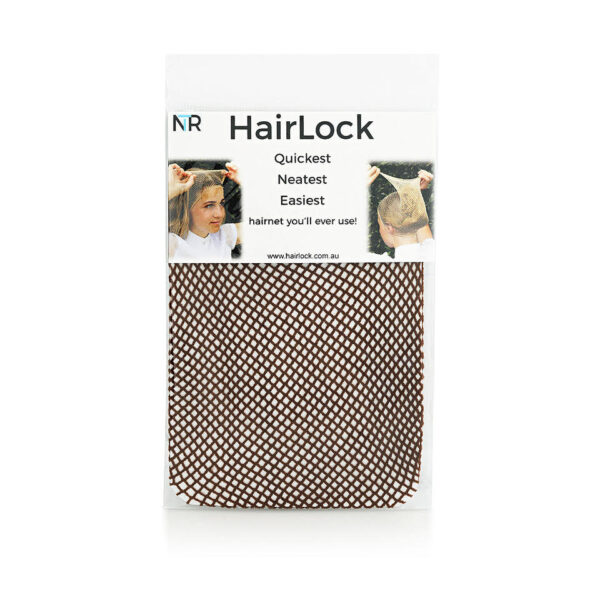 The NTR HairLock packaging features a photo of someone securingtheir hair with the hairnet and boasts the tagline: "Quickest, Neatest, Easiest hairnet you'll ever use!