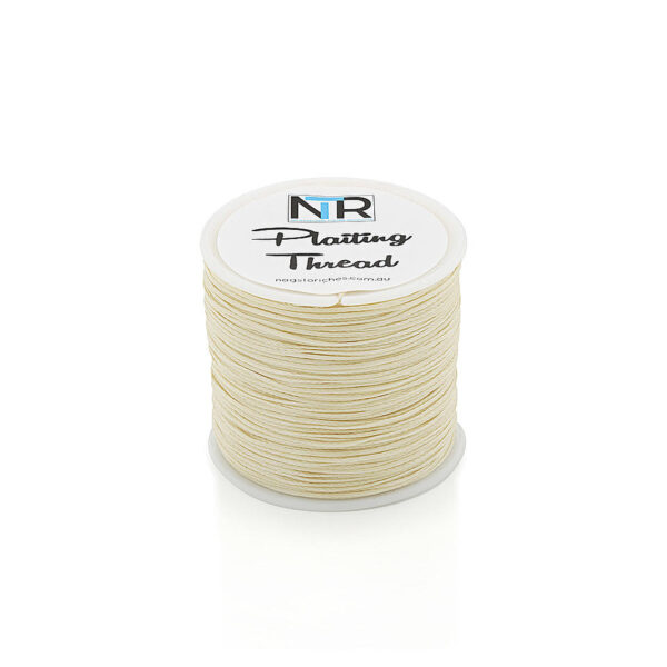 A spool of NTR Plaiting Thread on a white background.