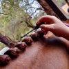 A person is braiding a horse's hair with NTR Whispaway at NTR Whispaway.