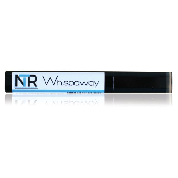 A tube of NTR Whispaway whipsaway on a white background.