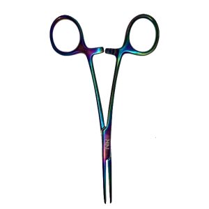 A pair of NTR Quick Clamps with a colorful handle.